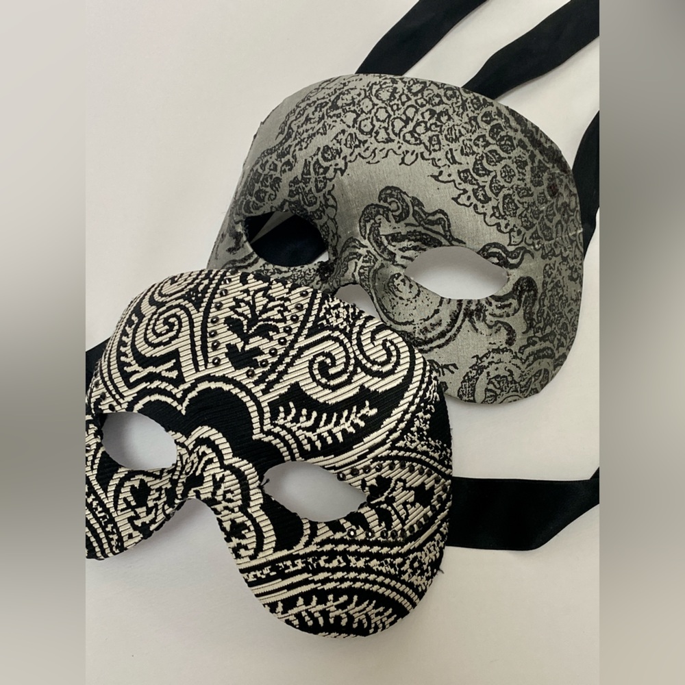 Two masquerade masks. Handmade. Great festival, carnival, Burning Man style.